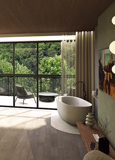 Innenansicht einer Suite im Mazaggs mit moderner Einrichtung