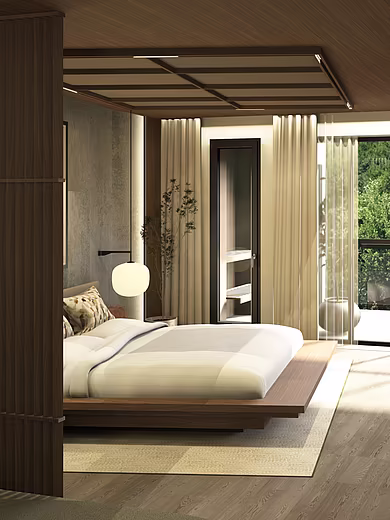 Innenansicht einer Suite im Mazaggs mit moderner Einrichtung