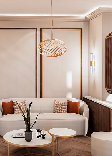 Innenansicht einer Suite im Mazaggs mit moderner Einrichtung