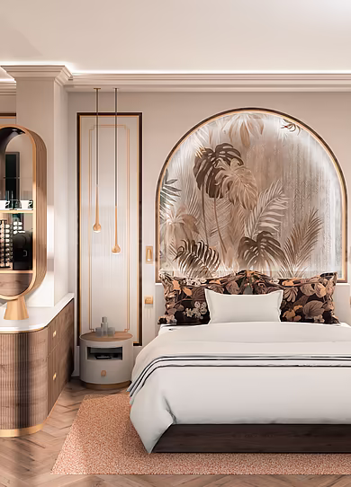 Innenansicht einer Suite im Mazaggs mit moderner Ausstattung