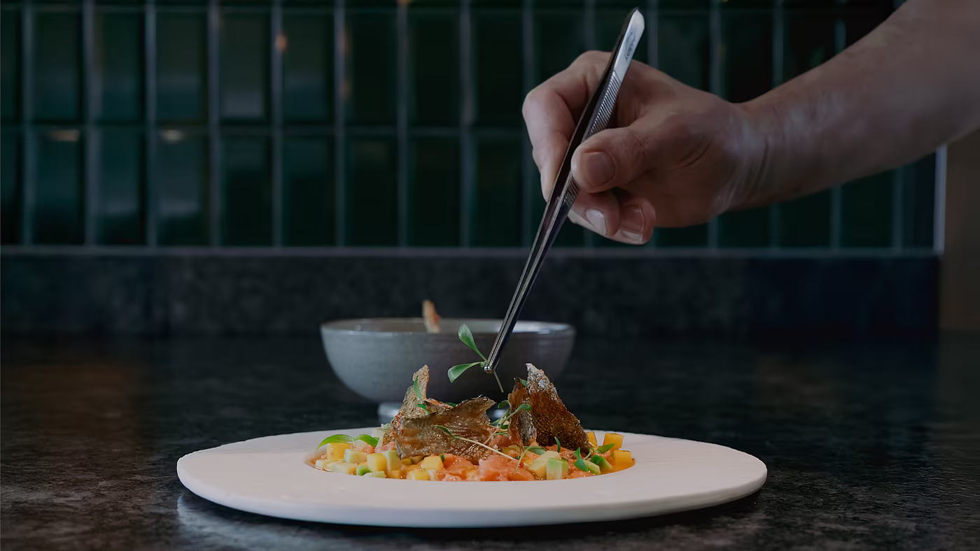 Hochwertige Speisen angerichtet im Restaurant Siegfrieds